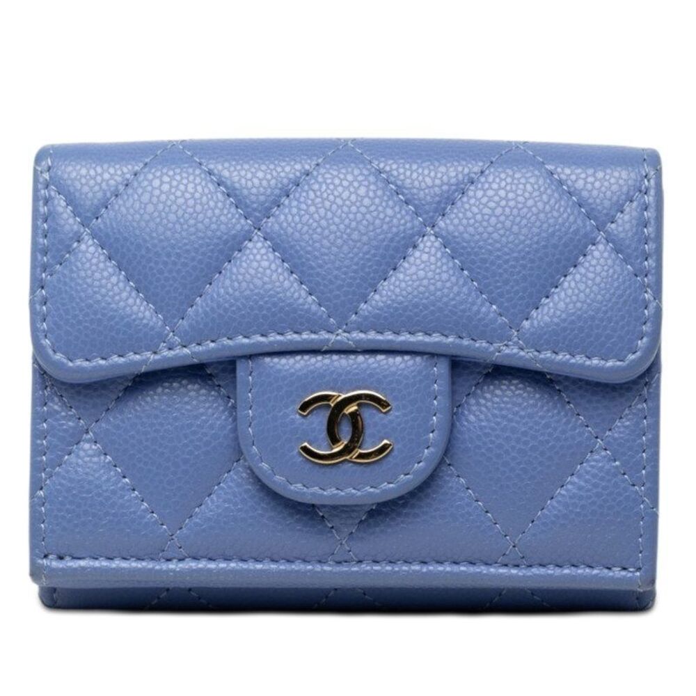 Chanel Caviar Leather Trifold Wallet
